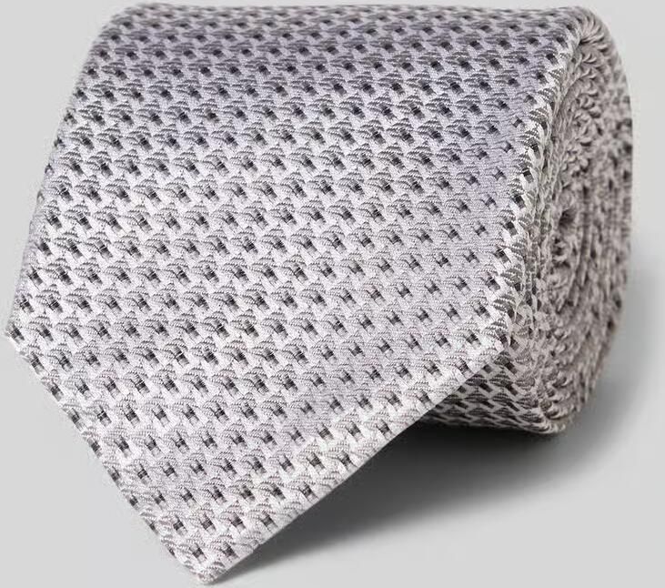 Olymp Zijden stropdas in all-over look (7 5 cm)