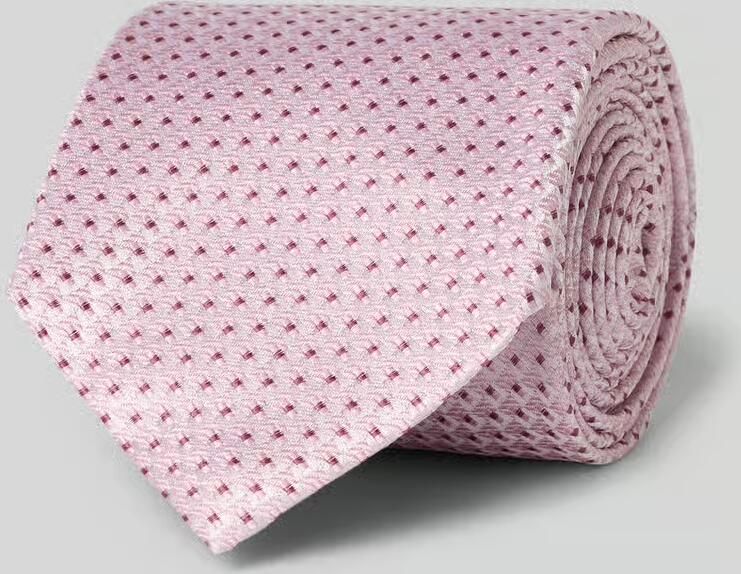 Olymp Zijden stropdas in all-over look (7 5 cm)