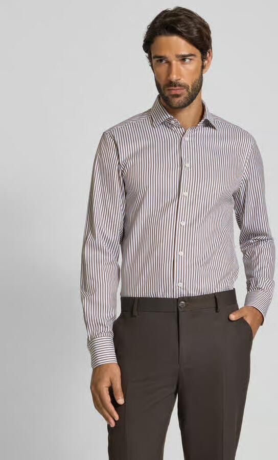 OLYMP SIGNATURE SLIM FIT Slim fit vrijetijdsoverhemd met kentkraag model 'Namur' - Foto 2
