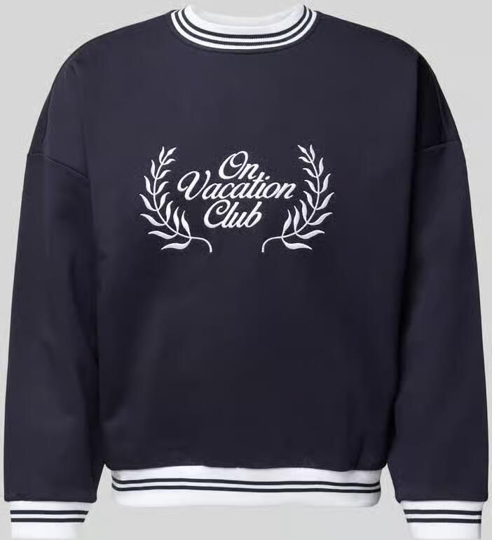 On Vacation Sweatshirt met labelprint model 'Laurel' - Foto 2