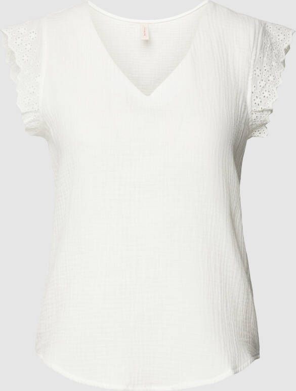 Only Comfort fit blouse met korte mouwen van puur katoen model 'THYRA'