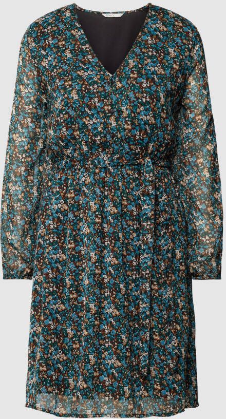 Only Knielange jurk met all-over motief model 'Cera'
