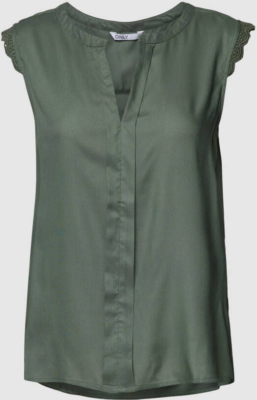 Only Blousetop van puur katoen met sierstrook model 'KIMMI'