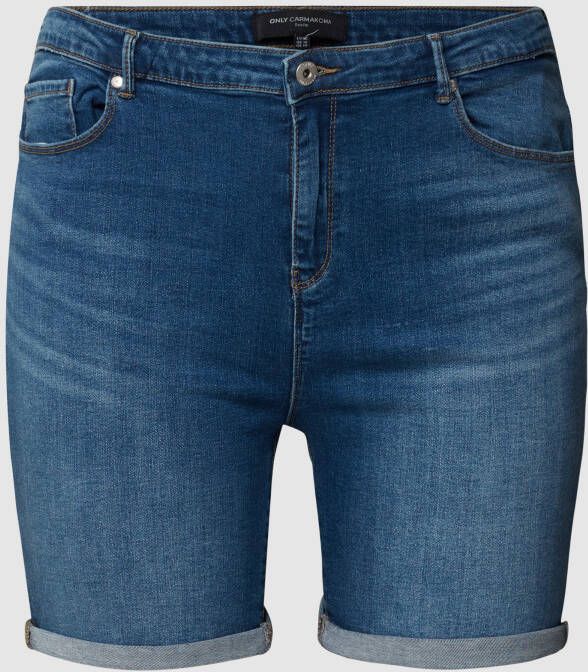 ONLY CARMAKOMA Korte PLUS SIZE jeans met logopatch