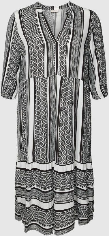 ONLY CARMAKOMA Midi-jurk van pure viscose met all-over motief model 'MARRAKESH'