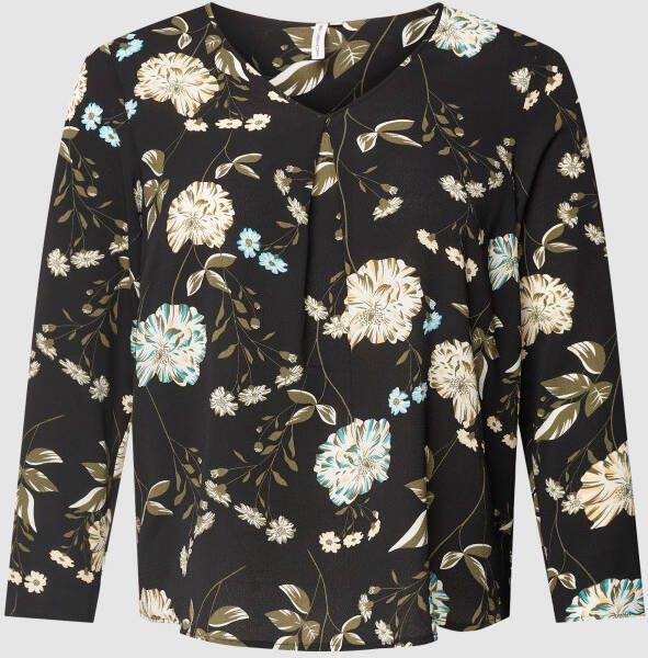 ONLY CARMAKOMA PLUS SIZE blouse met all-over bloemenmotief model 'CARLUXMIE'