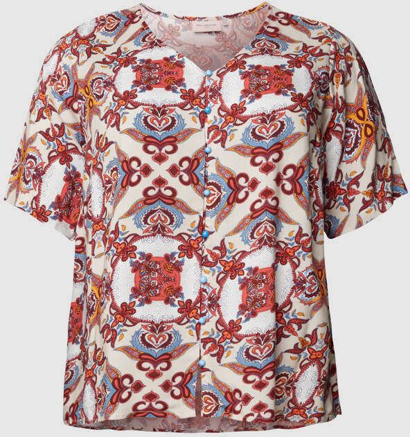 ONLY CARMAKOMA PLUS SIZE blouse met grafisch motief