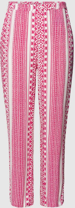 ONLY CARMAKOMA PLUS SIZE stoffen broek met all-over motief model 'MARRAKESH'