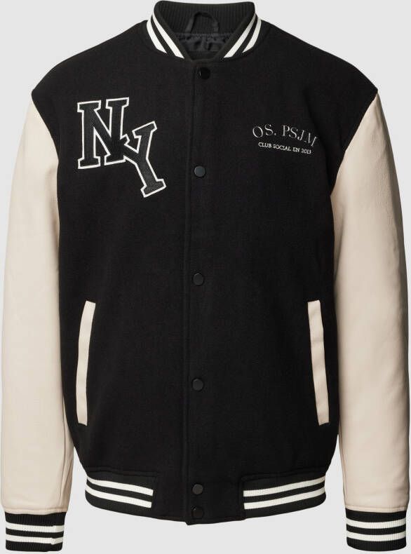 Only & Sons Collegejack met labelstitching model 'JAY'