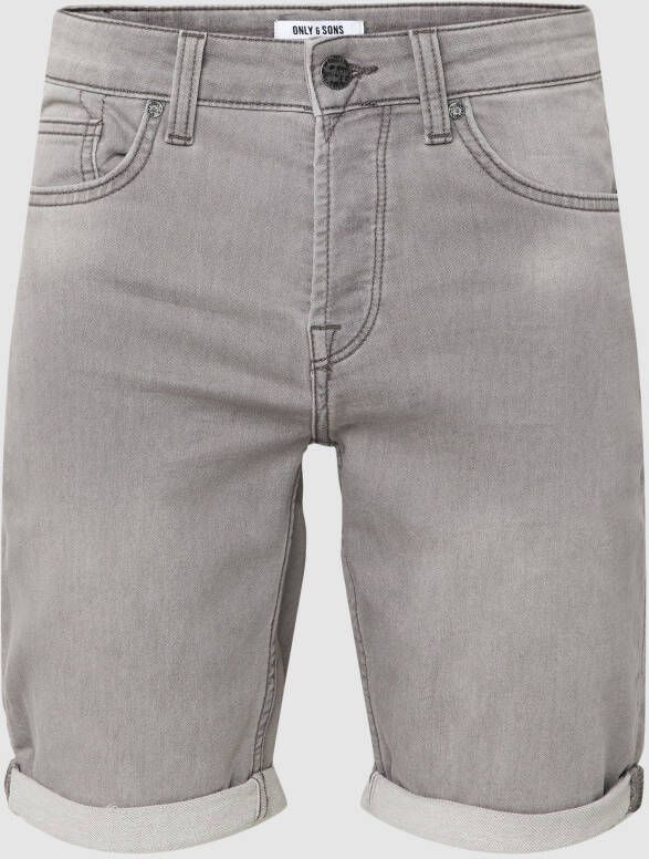 Only & Sons Korte jeans met labeldetails