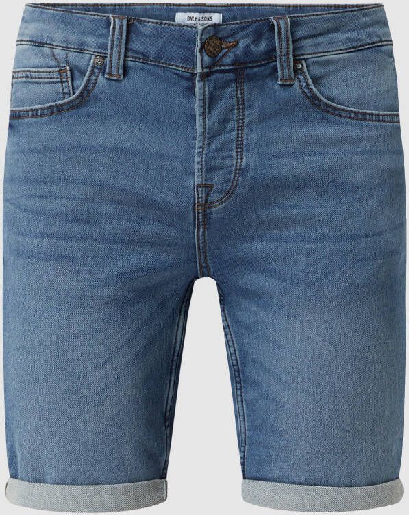 Only & Sons Korte regular fit jeans met stretch model 'Ply'