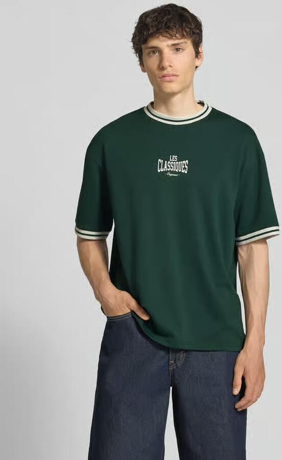 Only & Sons Boxy fit T-shirt van pure katoen model 'LES' - Foto 4