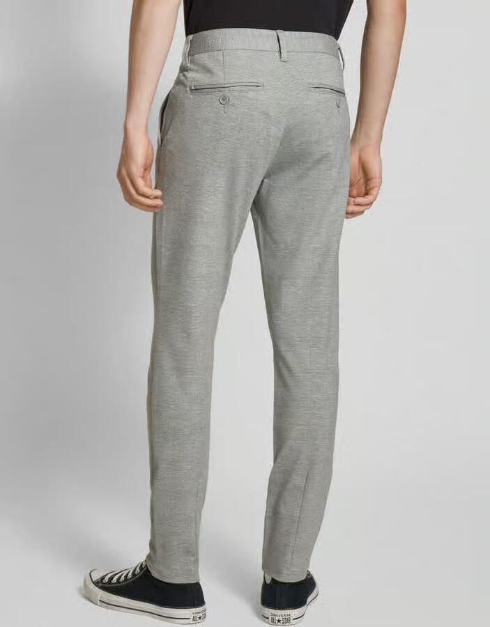 ONLY & SONS geruite slim fit pantalon ONSMARK glacier gray - Foto 4