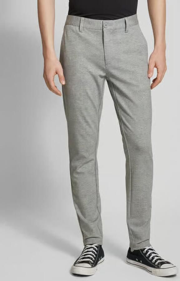 ONLY & SONS geruite slim fit pantalon ONSMARK glacier gray - Foto 5