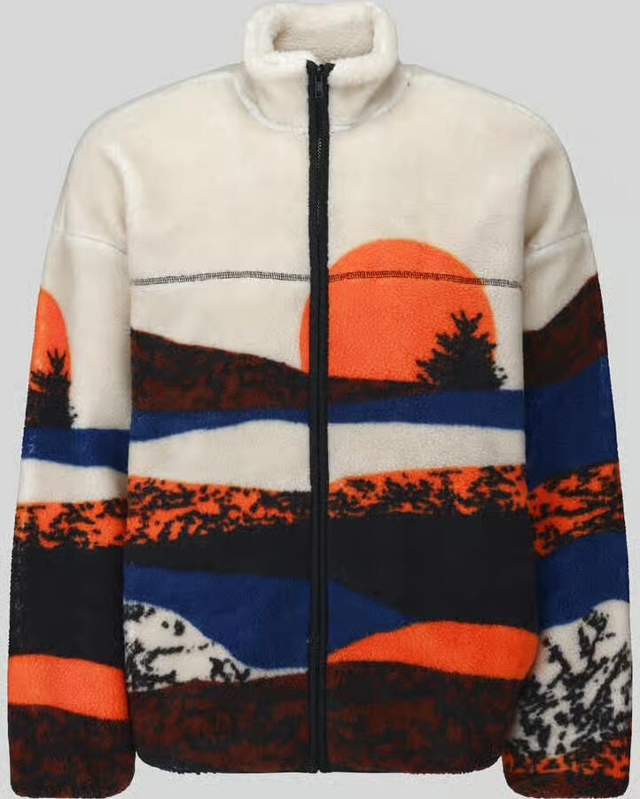 Only & Sons Fleecejack met landschaps-motiefprint - Foto 3
