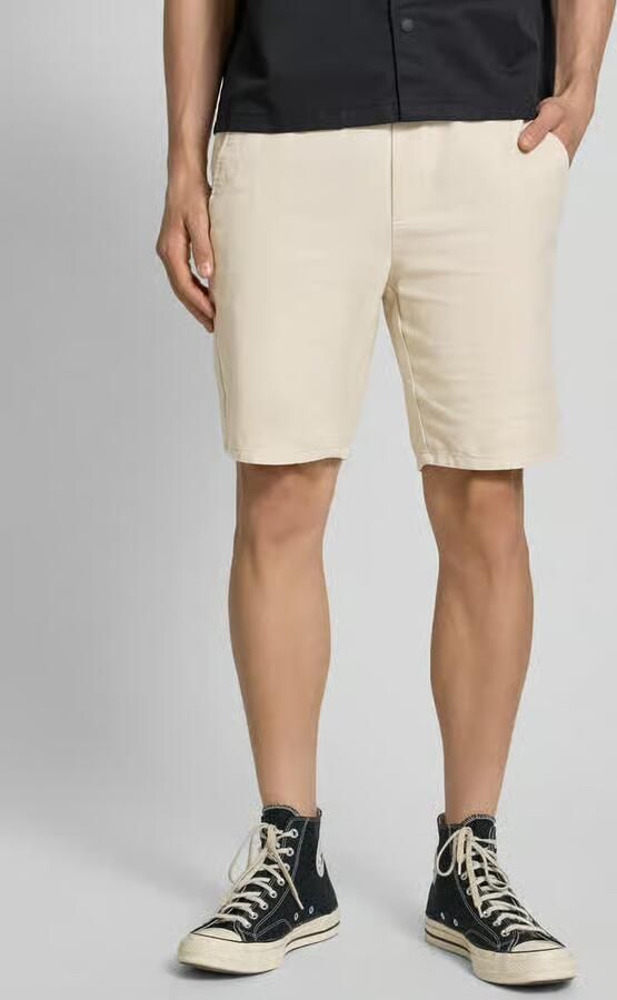 Only & Sons regular fit short van mix van katoen en linnen model 'LINUS' - Foto 8
