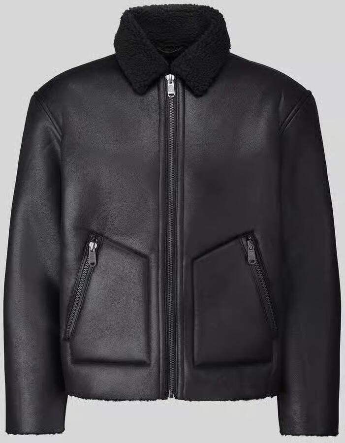 Only & Sons Kunstleren jack met shearling kraag