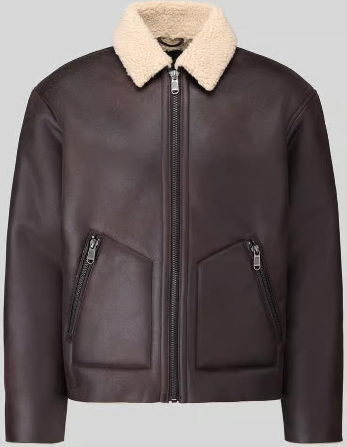 Only & Sons Kunstleren jack met shearling kraag