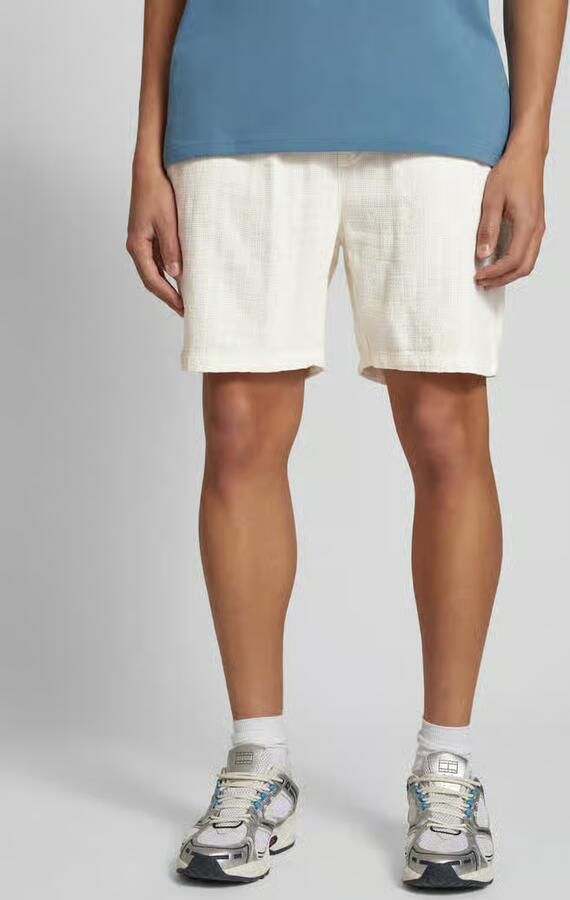 Only & Sons regular fit korte broek van mix van viscose en linnen model 'TEL LATHAM' - Foto 4