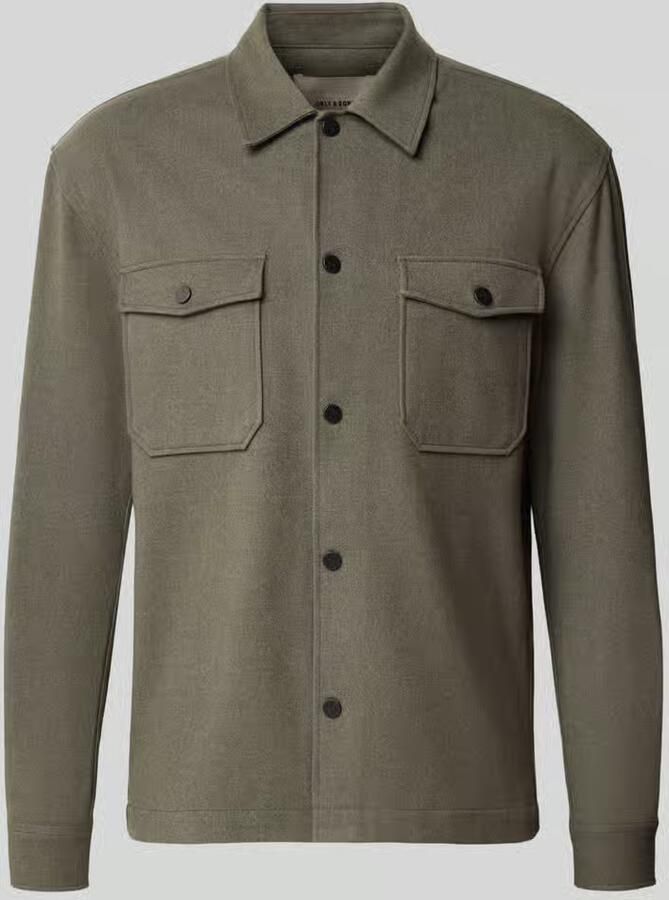 Only & Sons Overhemdjack met borstzakken met viscose - Foto 3