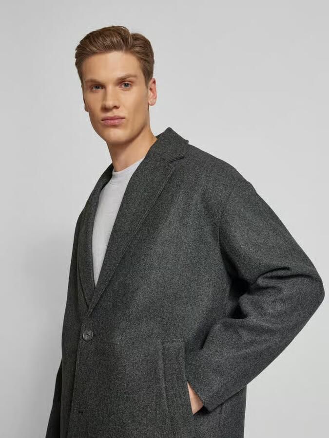 Only & Sons Oversized lange jas met reverskraag model 'WORF'