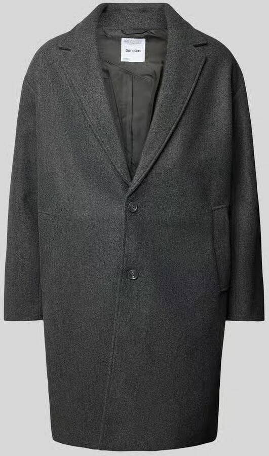 Only & Sons Oversized lange jas met reverskraag model 'WORF' - Foto 2