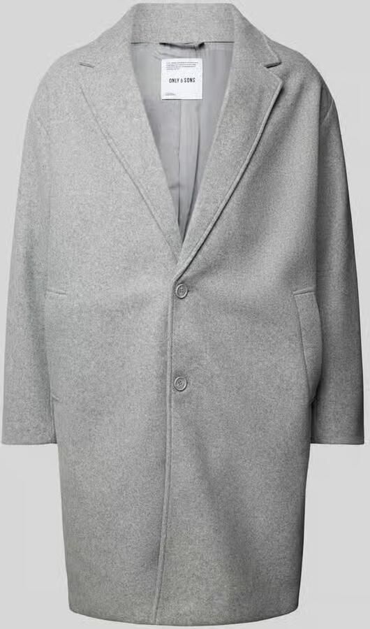 Only & Sons Oversized lange jas met reverskraag model 'WORF' - Foto 2