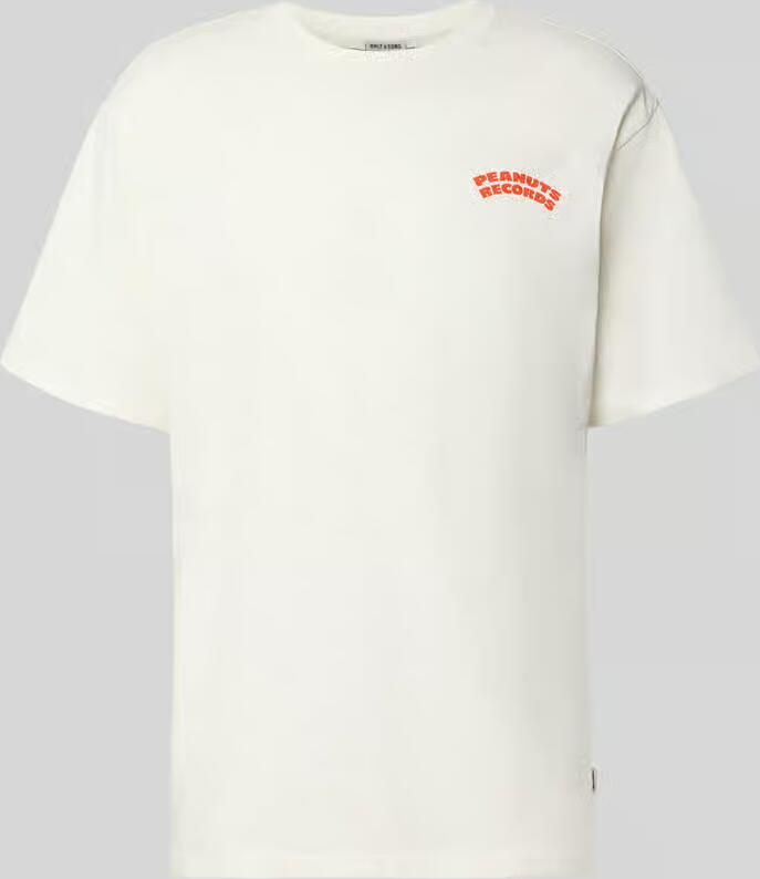 Only & Sons oversized t-shirt van pure katoen model 'PEANUTS'