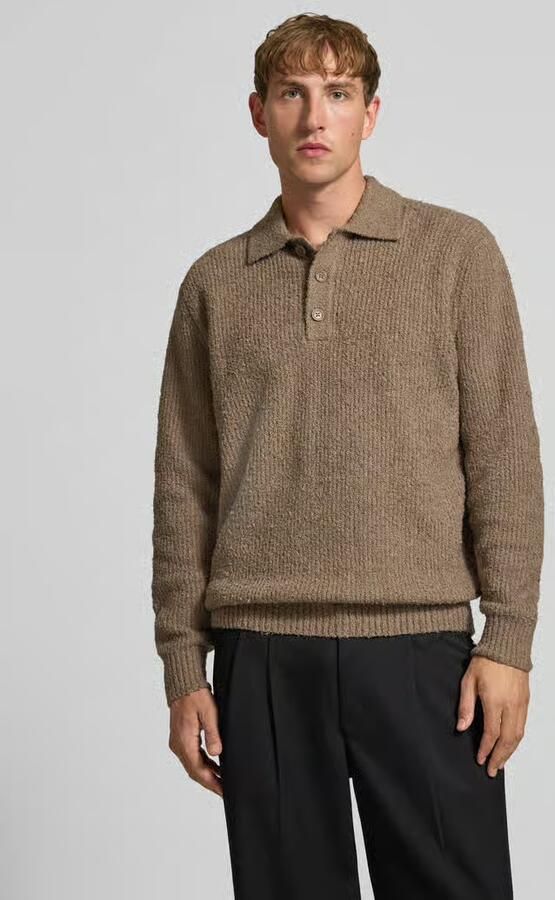 Only & Sons Relaxed fit gebreide polo van katoenmix model 'DALE LIFE' - Foto 4