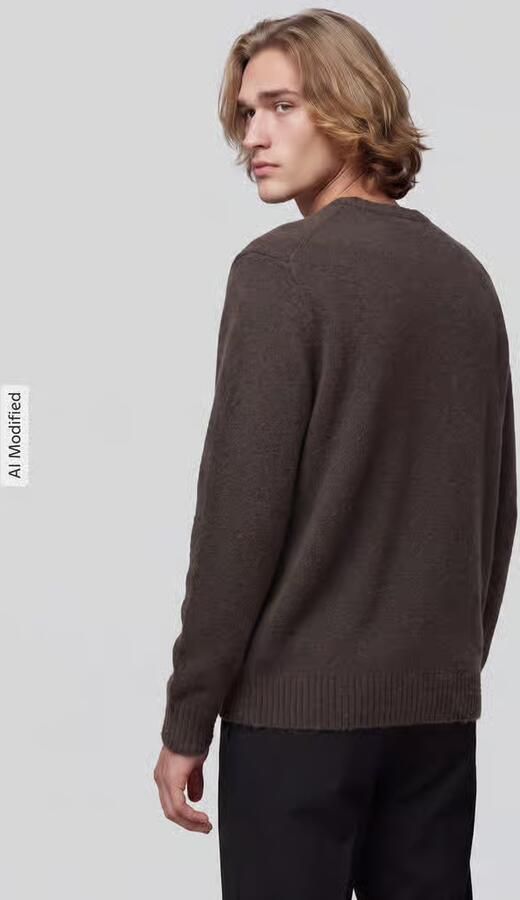 ONLY & SONS regular fit gebreide trui met wol beluga - Foto 3