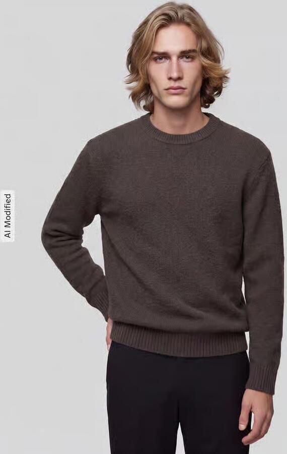 ONLY & SONS regular fit gebreide trui met wol beluga - Foto 4