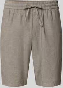 Only & Sons regular fit bermuda van mix van katoen en linnen model 'LINUS' - Foto 3