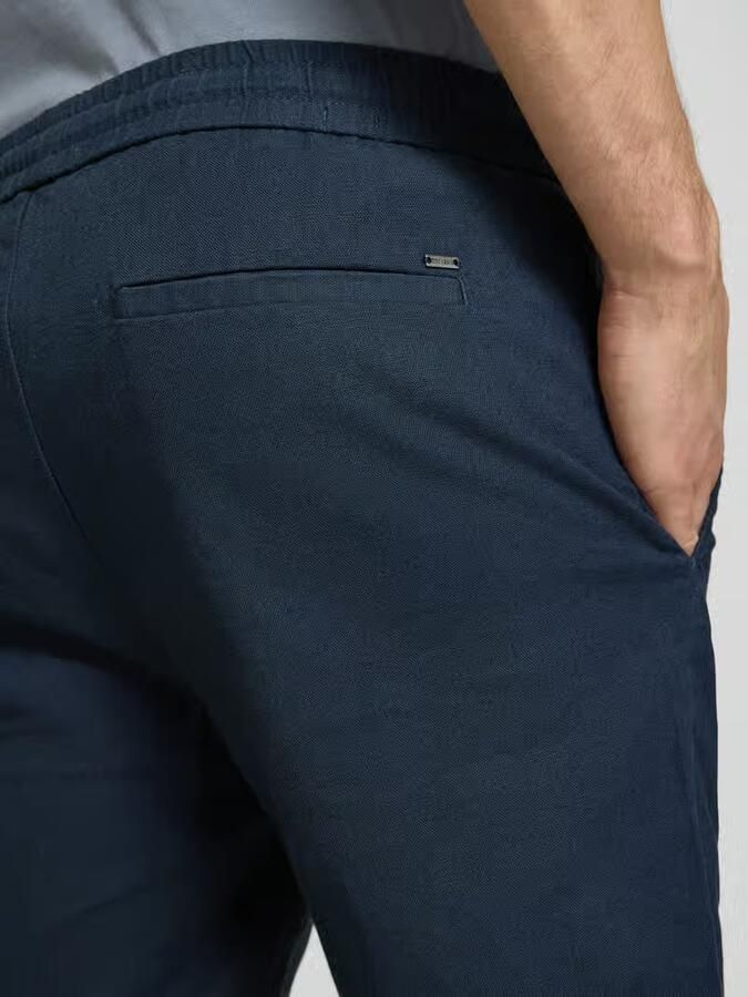 Only & Sons regular fit bermuda van mix van katoen en linnen model 'LINUS' - Foto 6