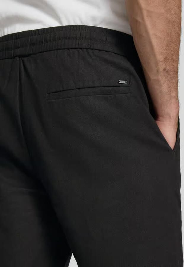 Only & Sons regular fit bermuda van mix van katoen en linnen model 'LINUS' - Foto 9