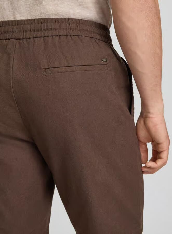Only & Sons regular fit bermuda van mix van katoen en linnen model 'LINUS'