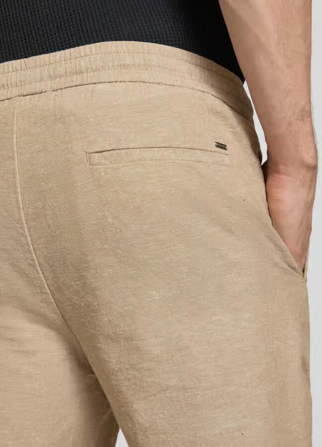 Only & Sons regular fit bermuda van mix van katoen en linnen model 'LINUS'