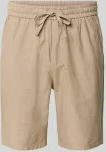 Only & Sons regular fit bermuda van mix van katoen en linnen model 'LINUS'