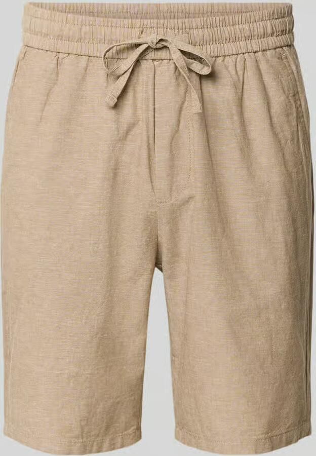 Only & Sons regular fit bermuda van mix van katoen en linnen model 'LINUS' - Foto 2