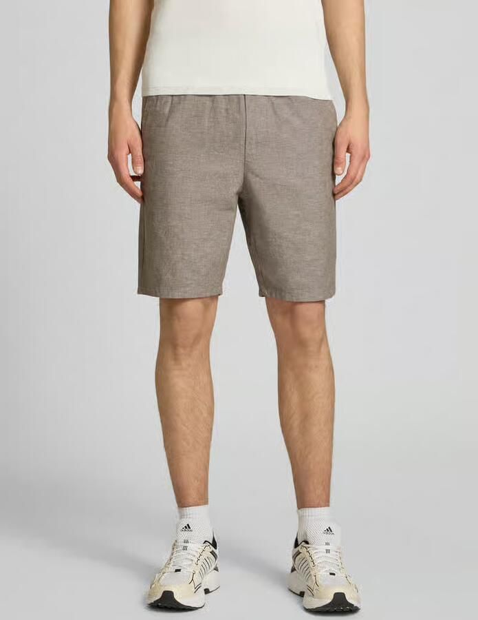 Only & Sons regular fit bermuda van mix van katoen en linnen model 'LINUS' - Foto 5