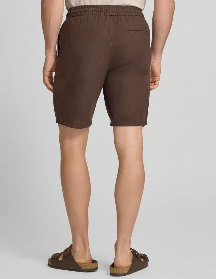 Only & Sons regular fit bermuda van mix van katoen en linnen model 'LINUS' - Foto 5