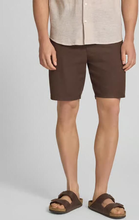 Only & Sons regular fit bermuda van mix van katoen en linnen model 'LINUS' - Foto 7