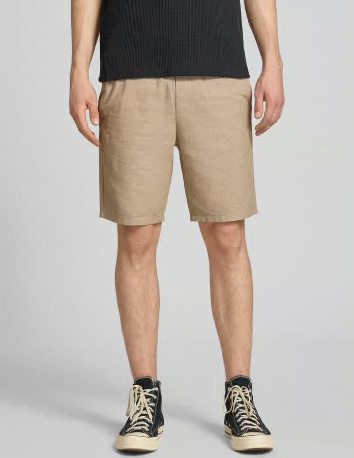 Only & Sons regular fit bermuda van mix van katoen en linnen model 'LINUS' - Foto 3