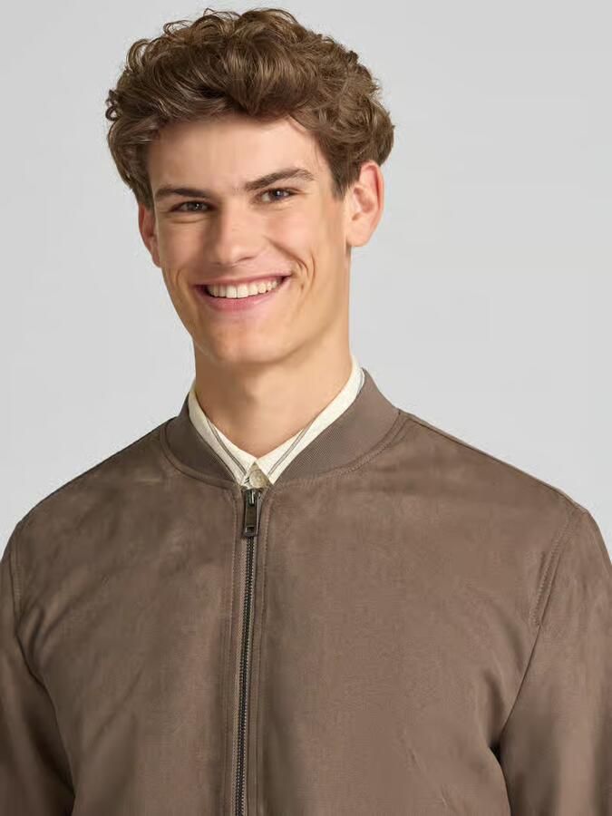 Only & Sons regular fit bomberjack in leerlook model 'LUCAS'