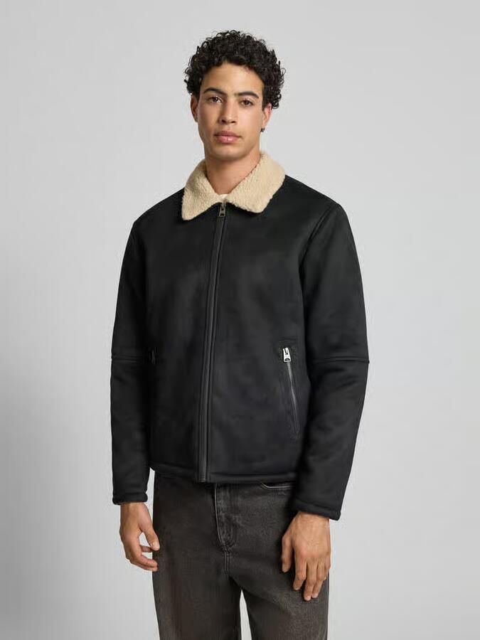Only & Sons Regular fit bomberjack met kraag van imitatiebont model 'ROYCE' - Foto 2