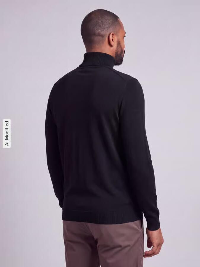 Only & Sons Heren Coltrui Gebreide Coltrui Lange Mouwen Black Heren - Foto 2
