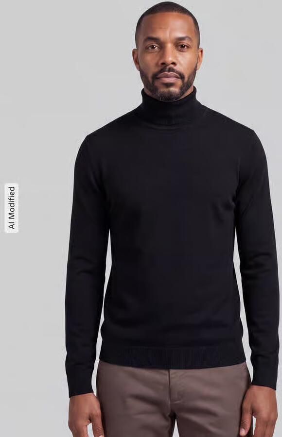 Only & Sons Heren Coltrui Gebreide Coltrui Lange Mouwen Black Heren - Foto 3