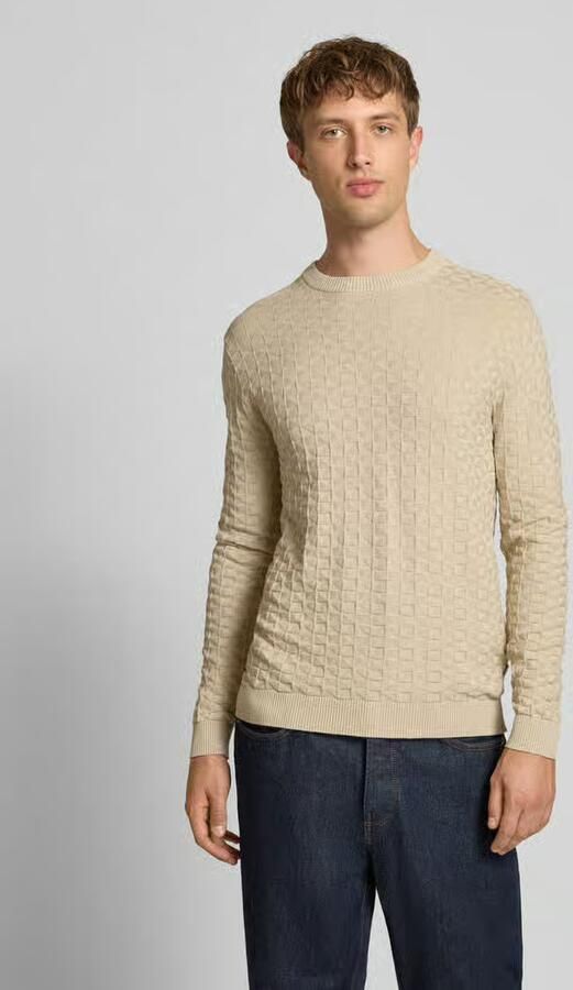 Only & Sons Regular fit gebreide pullover met structuurmotief model 'KALLE' - Foto 5