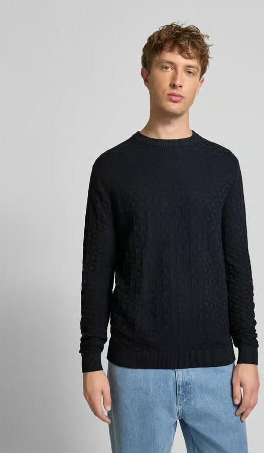 Only & Sons Regular fit gebreide pullover met structuurmotief model 'KALLE' - Foto 3