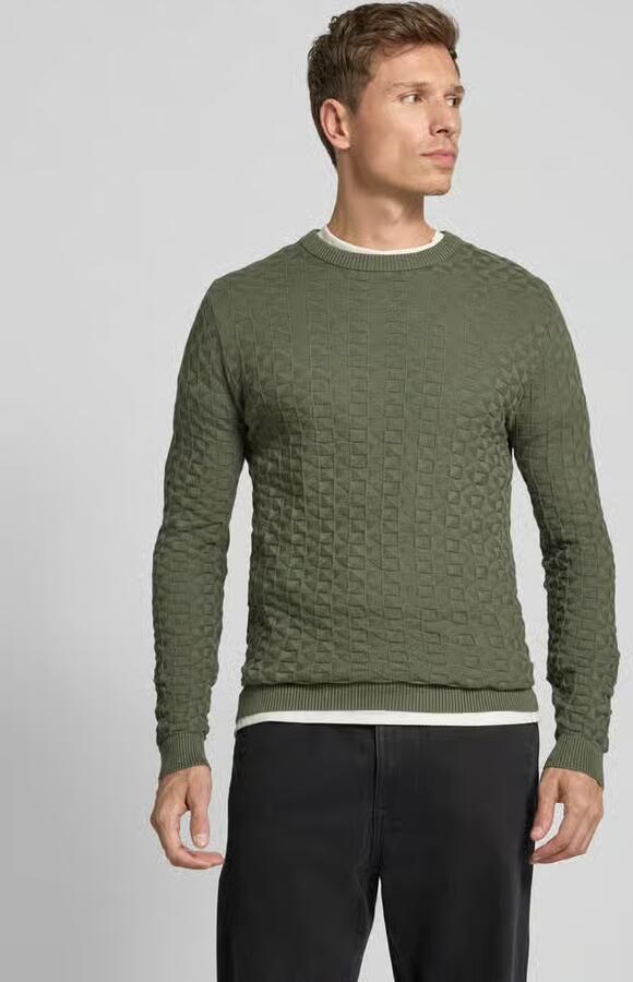 Only & Sons Regular fit gebreide pullover met structuurmotief model 'KALLE' - Foto 3