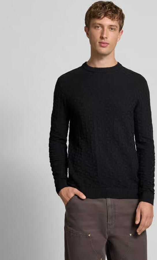 Only & Sons Regular fit gebreide pullover met structuurmotief model 'KALLE' - Foto 3